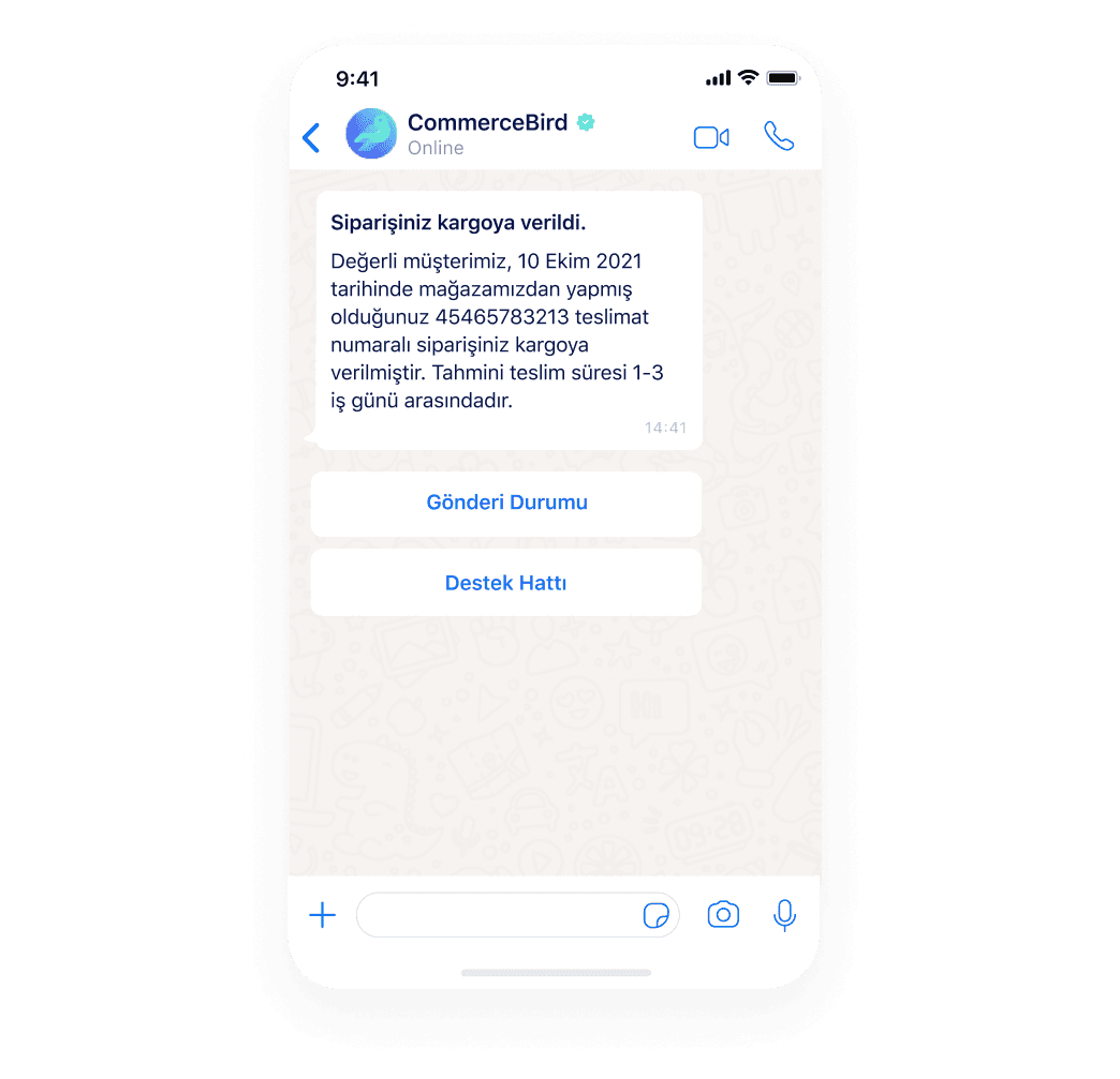 Mesaj şablonları gönderin